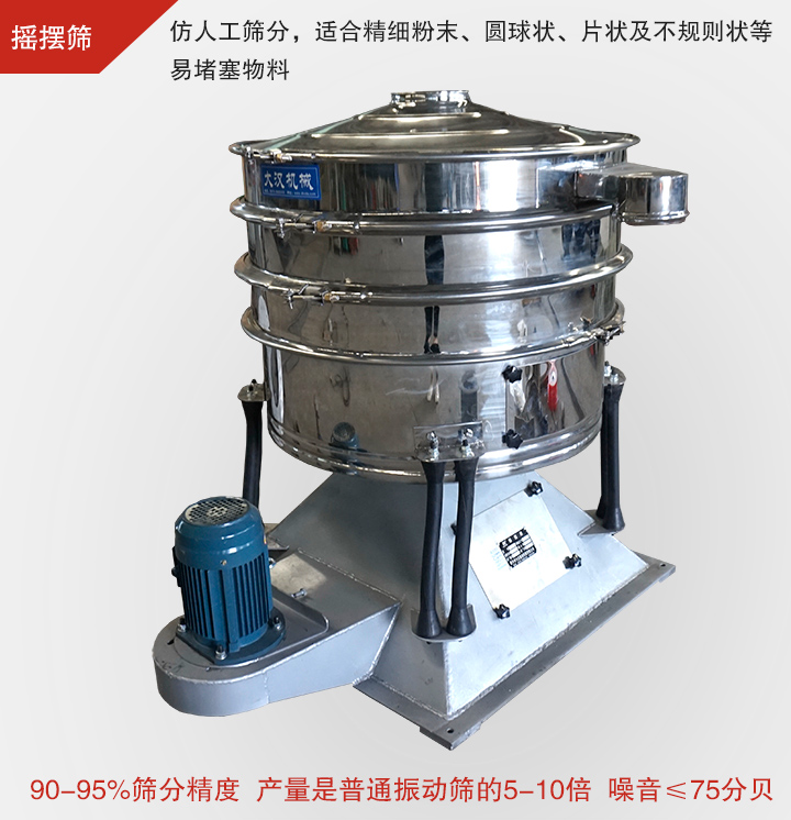 搖擺篩仿照人工篩分，可滿足高精度、高產(chǎn)量篩分要求