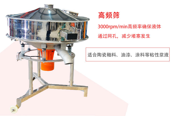 該產(chǎn)品是針對(duì)漿液過(guò)濾設(shè)計(jì)的一種高頻篩分機(jī)。