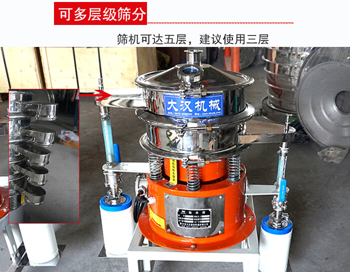 氣體波阿虎振動篩篩機可達五層，三層較為常用